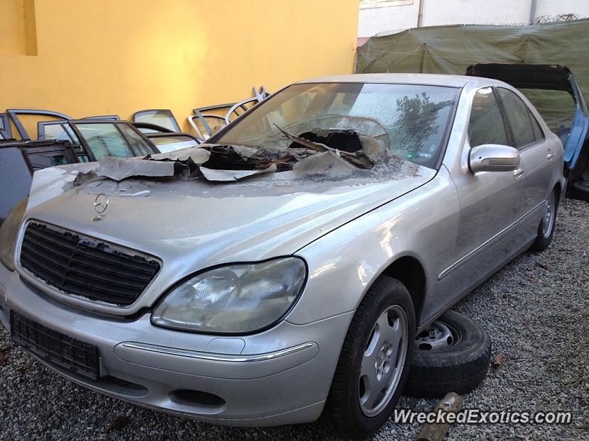 2000 Mercedes S Class Wrecked in Blagoevgrad, Bulgaria