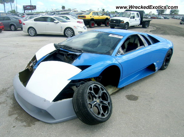 2003 Lamborghini Murcielago wrecked, Palm Beach, FL